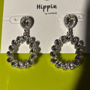 Molli Sparkling Silver Drop Earrings